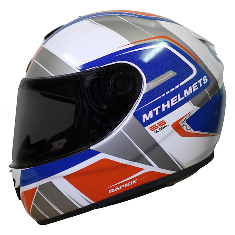 MT Helmets Rapide Global White/Blue/Red